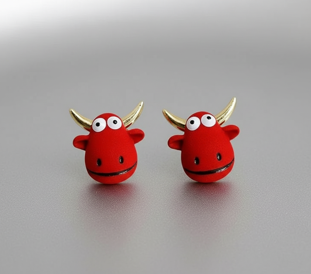 RED BULL CARTOON EARRINGS