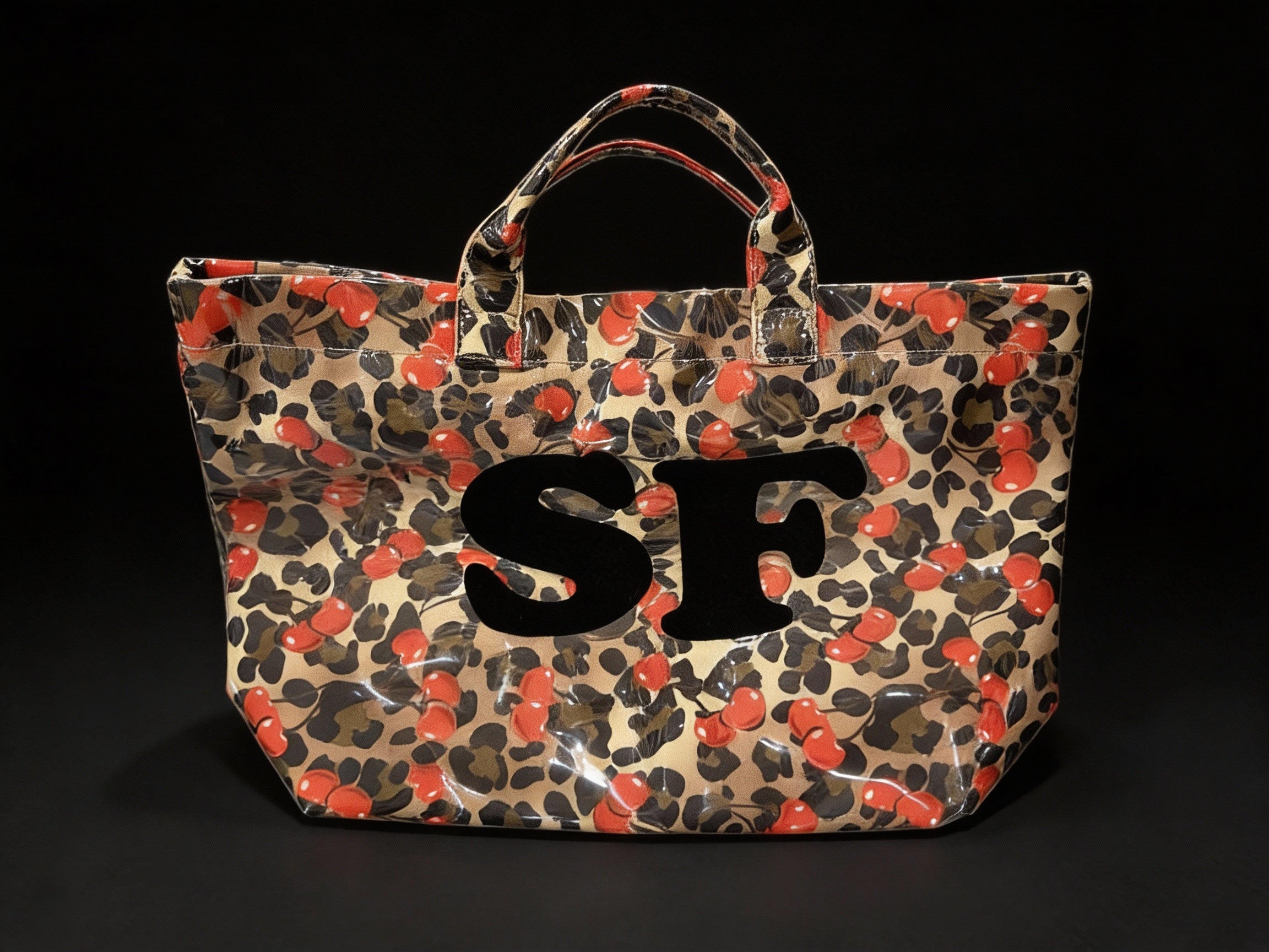 SF LEOPARD CHERRY BAG