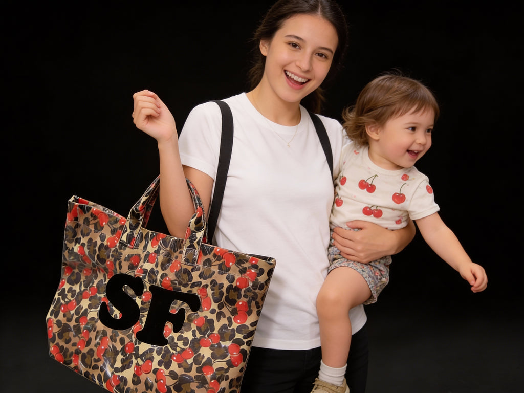 SF LEOPARD CHERRY BAG