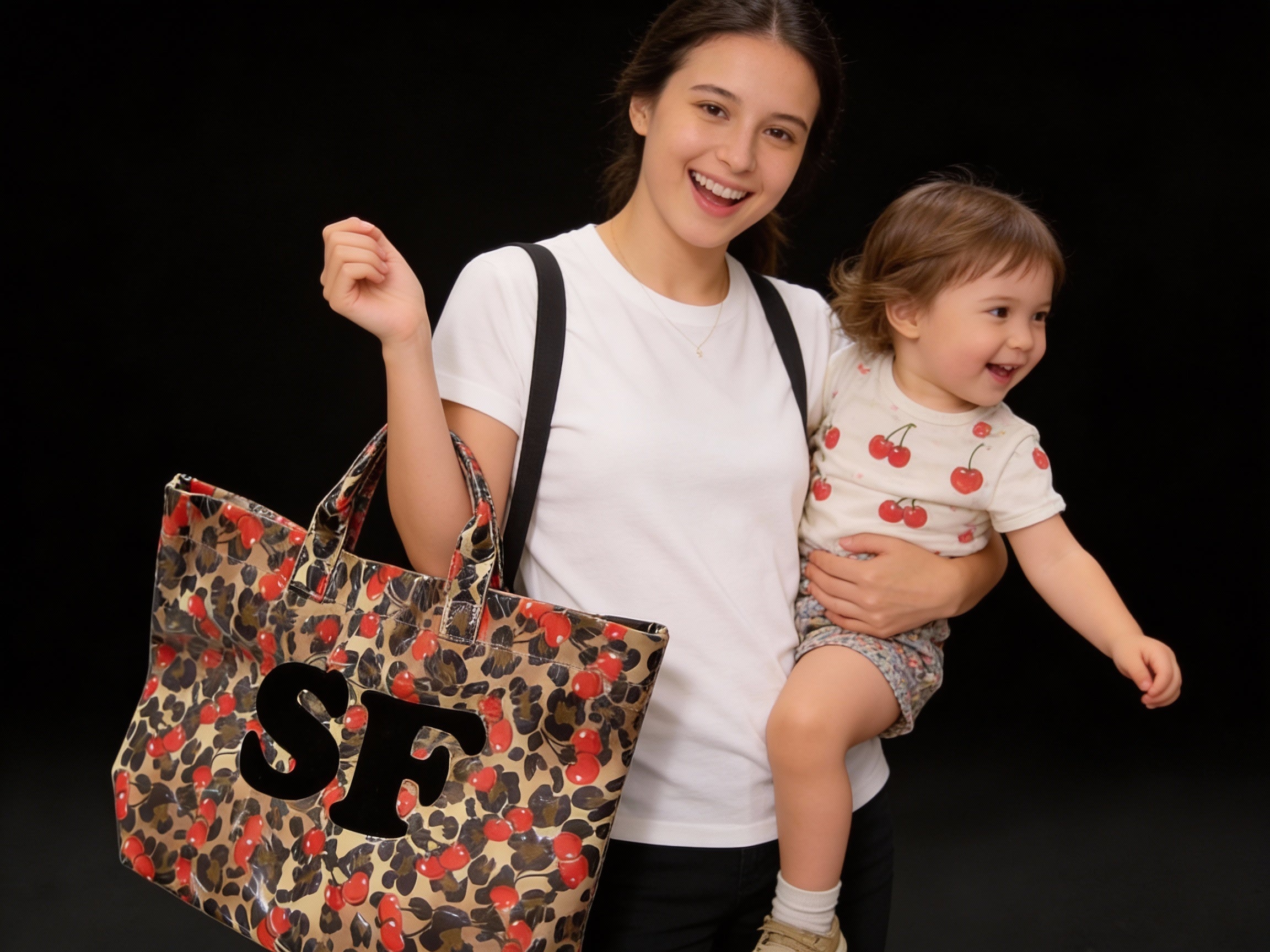 SF LEOPARD CHERRY BAG