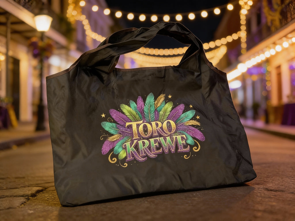 MARDI GRAS OVERSIZED GLITTER PARADE BAG