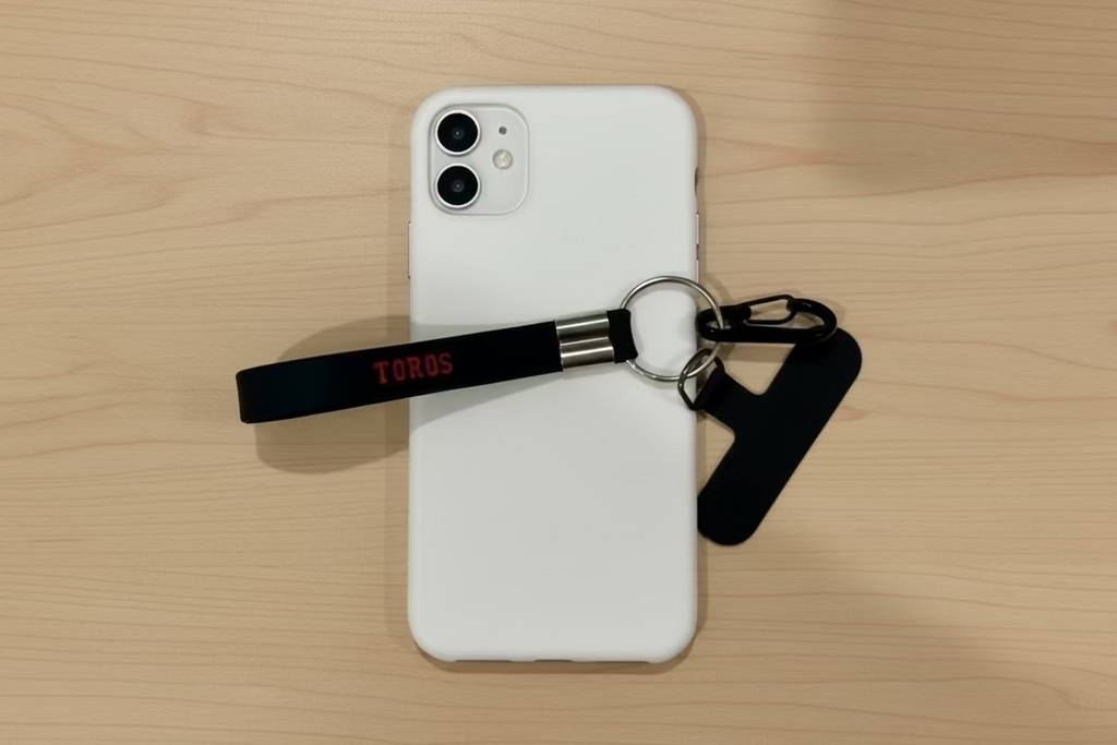 SILICONE PHONE STRAP KEYCHAIN