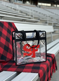 CLEAR PVC ZIPPERED TOTE BAG
