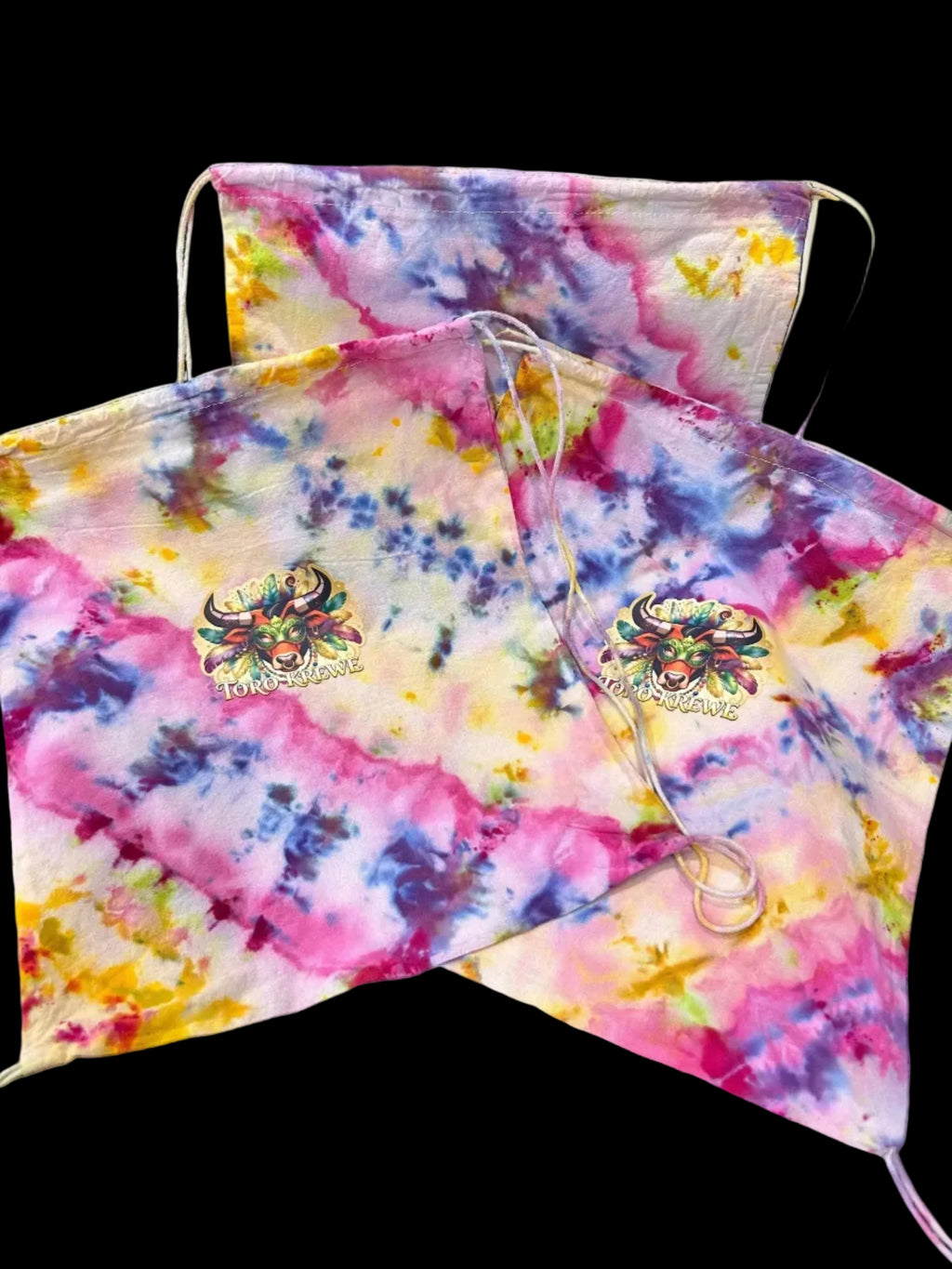 MARDI GRAS TIE DYE DRAWSTRING BAG