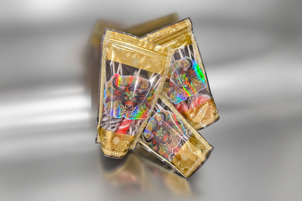 MARDI GRAS STICKER & CANDY BAG