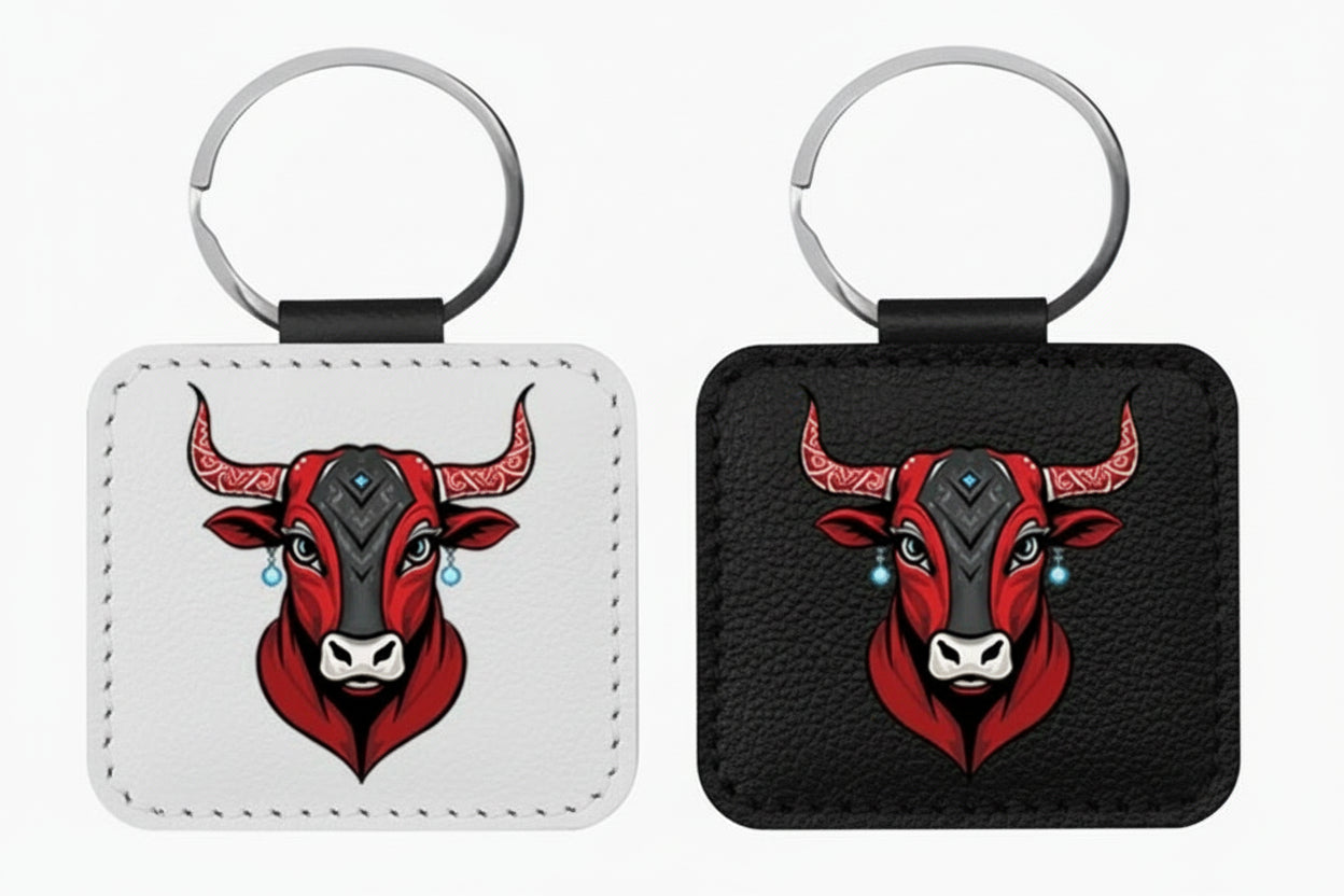 TRIBAL LADY BULL KEYCHAIN