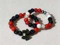RHINESTONE CLAY BEAD BRACELET SET OF (2)